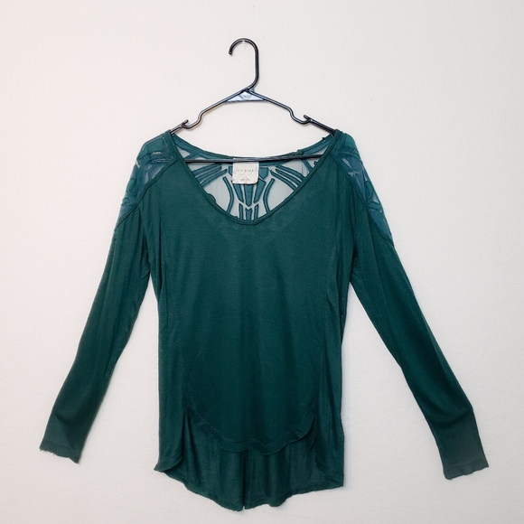 Free People Emerald Green Gatsby Embroider… - Picture 2 of 5